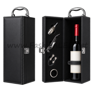 Estuche Cava Porta Vino en Cuero Sintético
